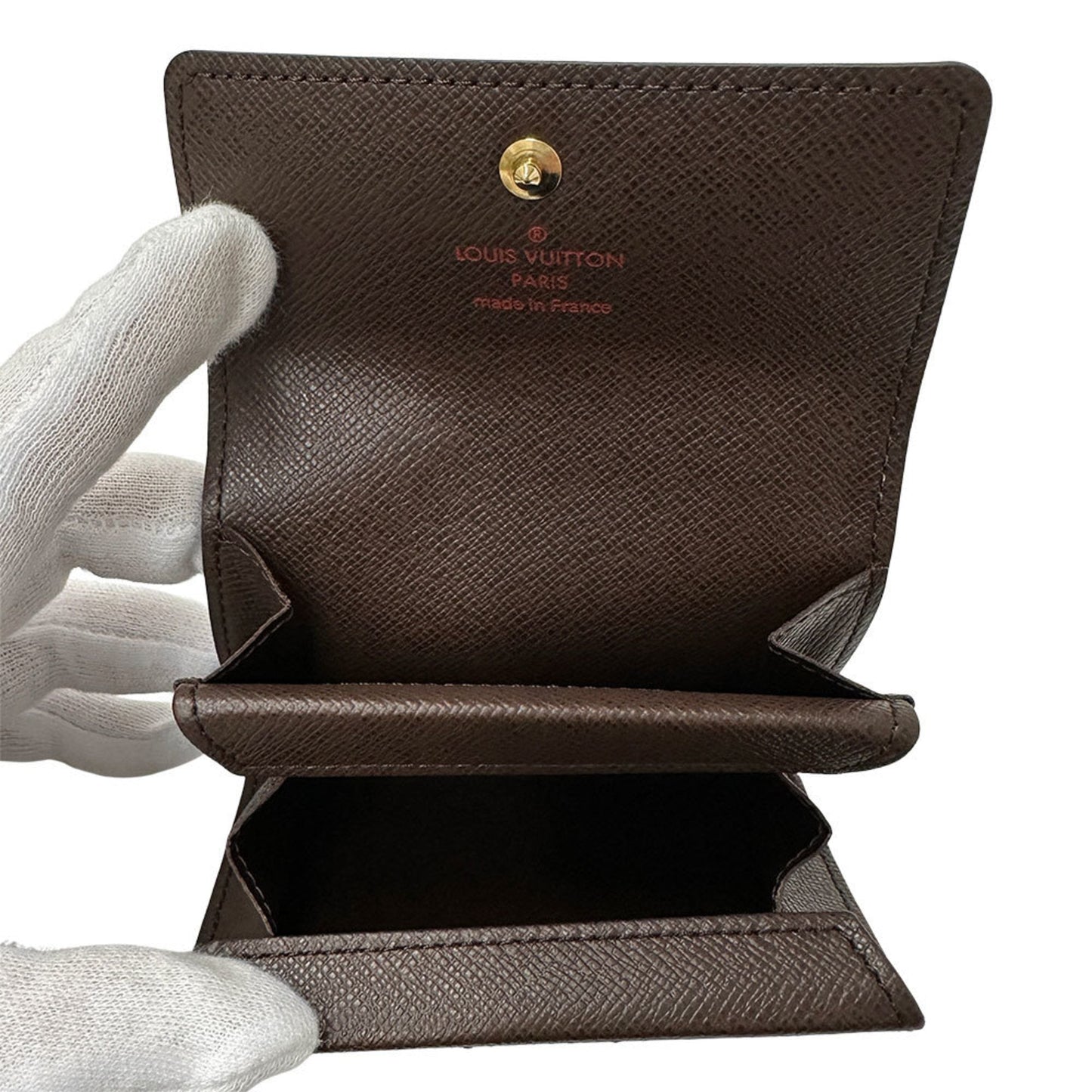 Louis Vuitton Damier Canvas Ebene Damier Canvas Coin Purse/Coin Case (Pre-Owned)