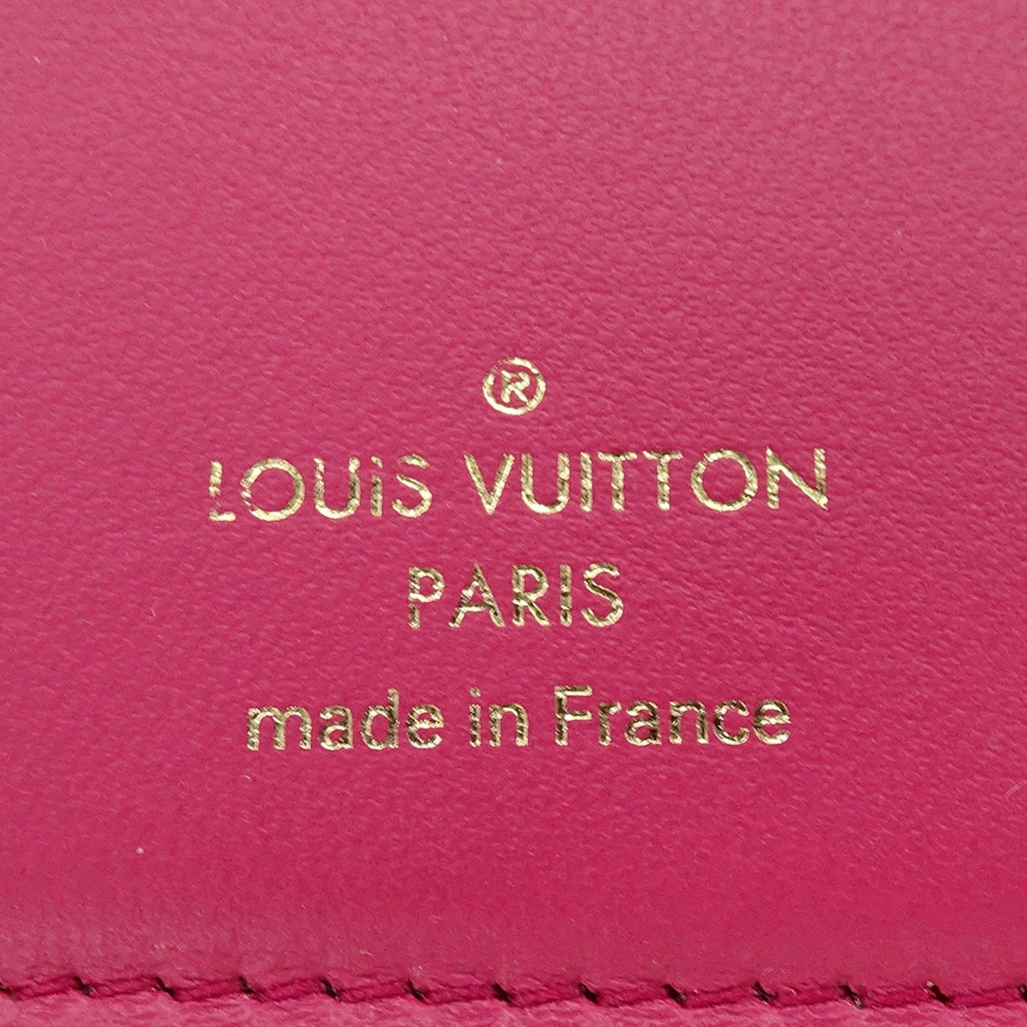 Louis Vuitton Hot Pink Noir Leather Wallet (Tri-Fold) (Pre-Owned)