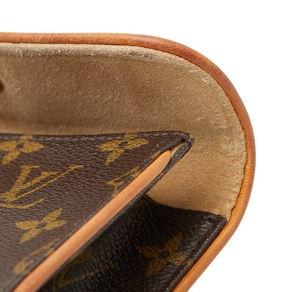 Louis Vuitton Brown Pvc Leather Pochette Sling Bag (Pre-Owned)