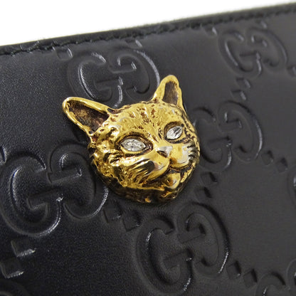 Gucci Black Leather Long Wallet (Bi-Fold) (Pre-Owned)