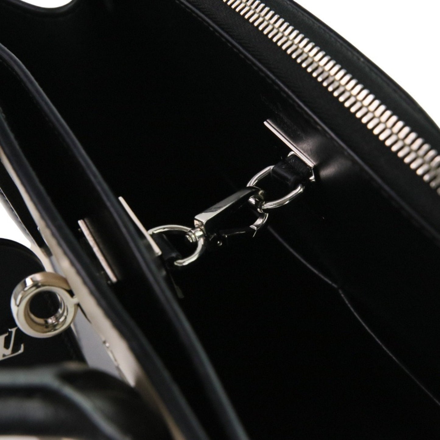 Louis Vuitton Black Gray Ivory Leather Suede Handbag Tote Bag (Pre-Owned)