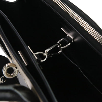 Louis Vuitton Black Gray Ivory Leather Suede Handbag Tote Bag (Pre-Owned)