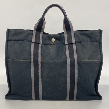 Hermes Black Canvas Tote Bag (Pre-Owned)