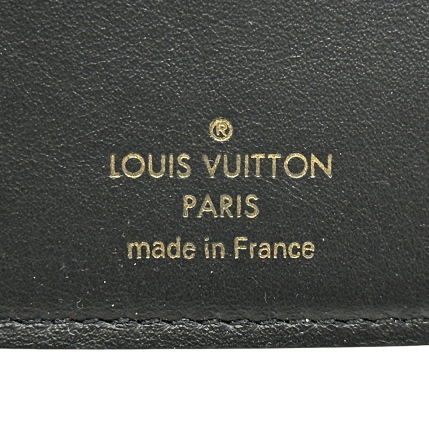 Louis Vuitton Black Noir Leather Long Wallet (Bi-Fold) (Pre-Owned)