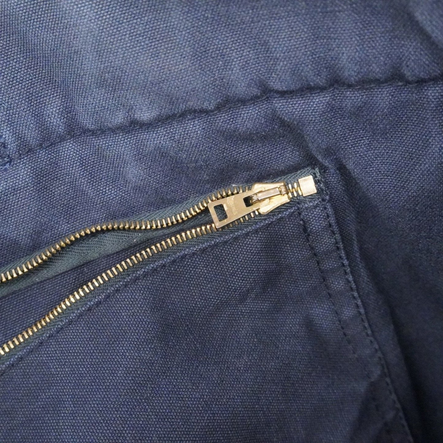 Hermes Navy Canvas Tote Bag (Pre-Owned)