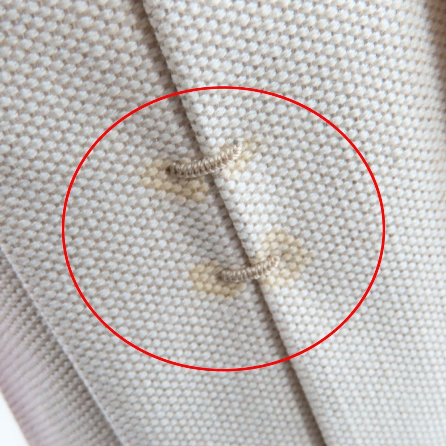 Valentino Garavani Ivory Canvas Leather Tote Bag (Pre-Owned)