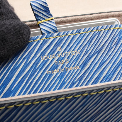 Louis Vuitton Blue White Leather Shoulder Bag (Pre-Owned)