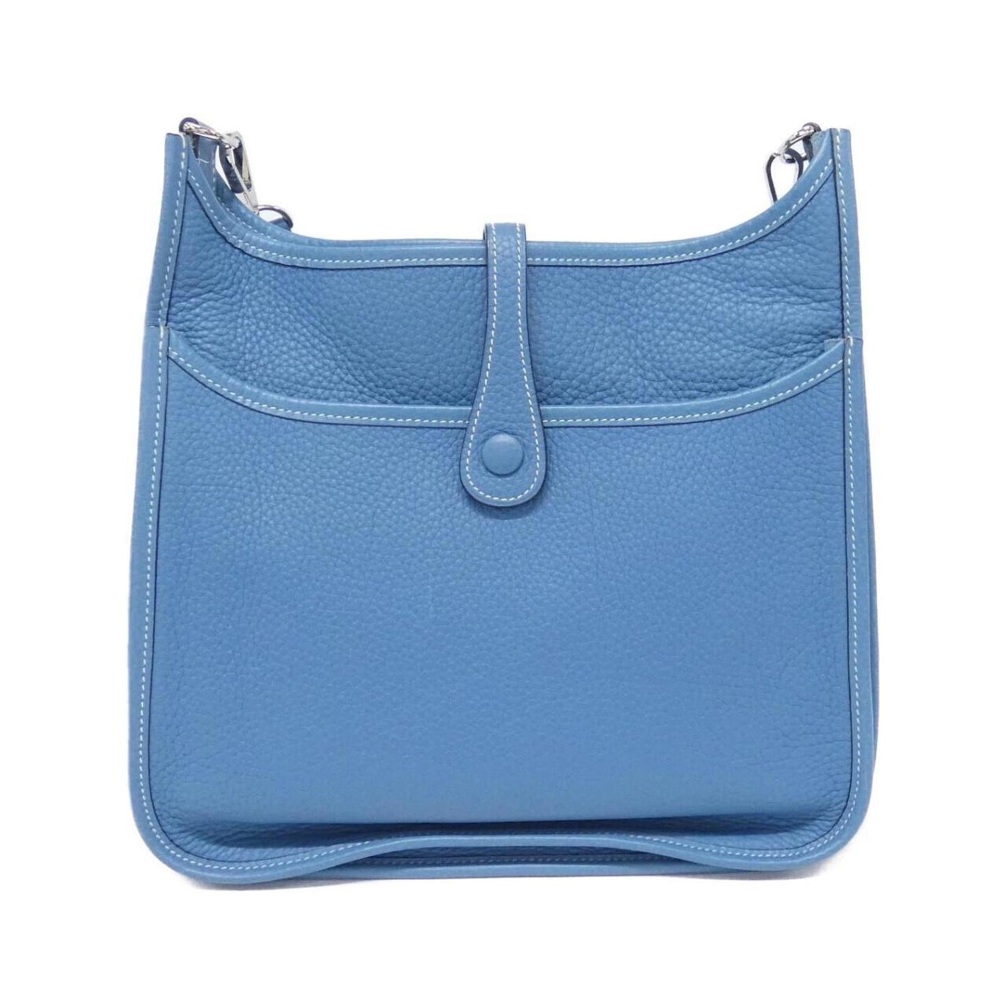 Hermes Blue Jean Taurillon Clemence Leather Shoulder Bag (Pre-Owned)