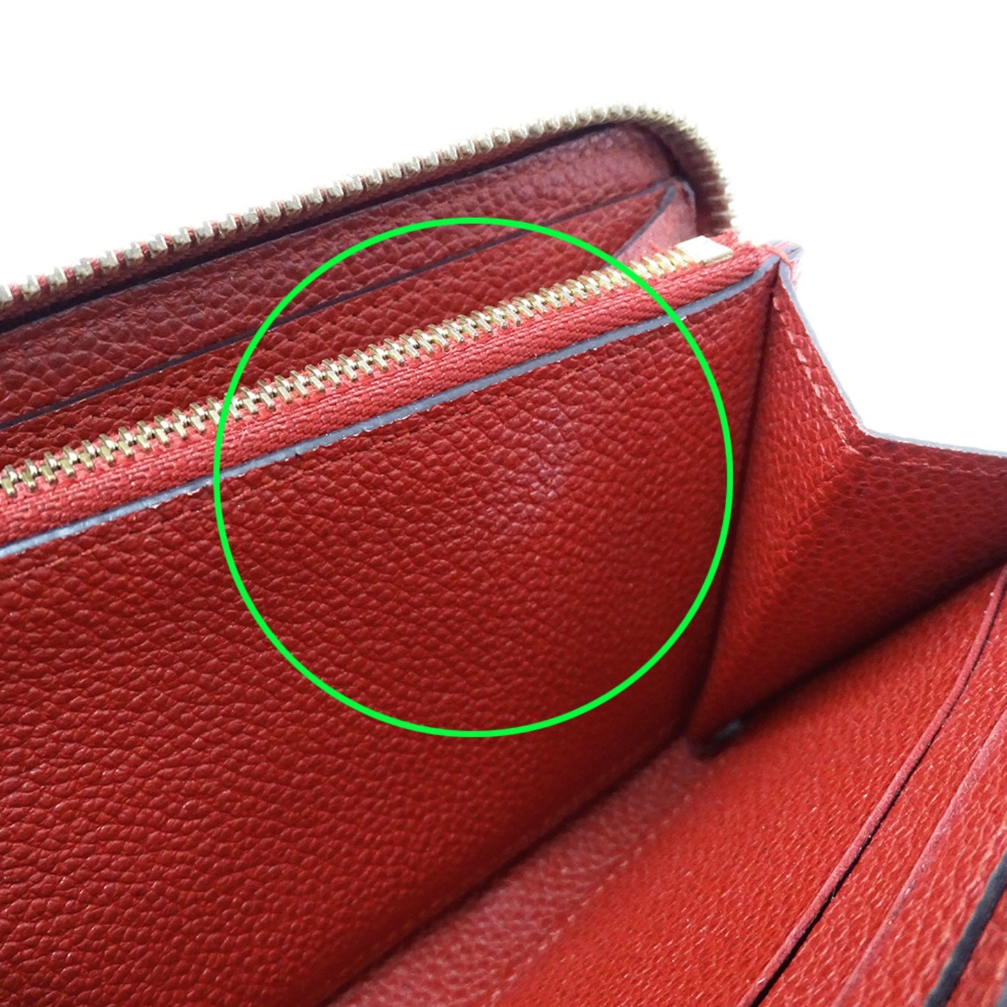 Louis Vuitton Cerise Red Color Monogram Empreinte Long Wallet (Bi-Fold) (Pre-Owned)