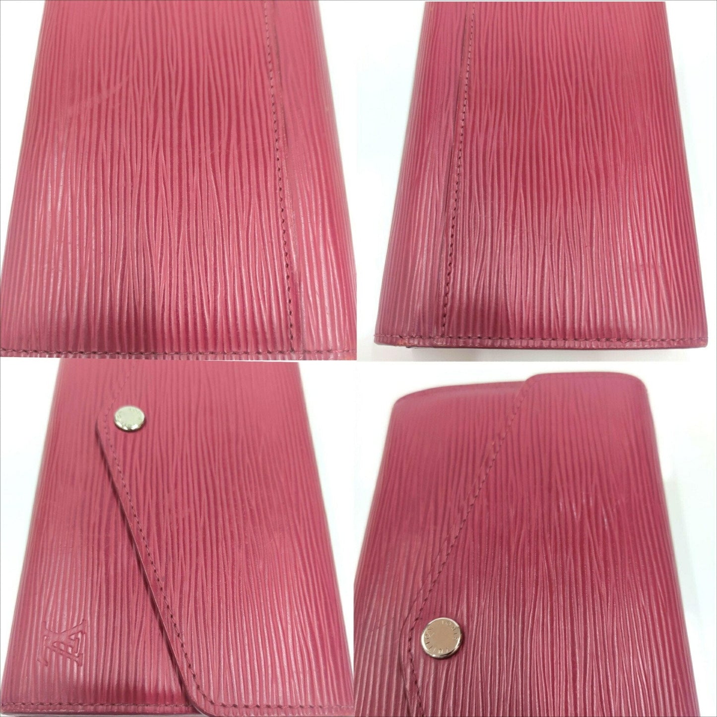 Louis Vuitton Fuchsia Epi Leather Long Wallet (Tri-Fold) (Pre-Owned)