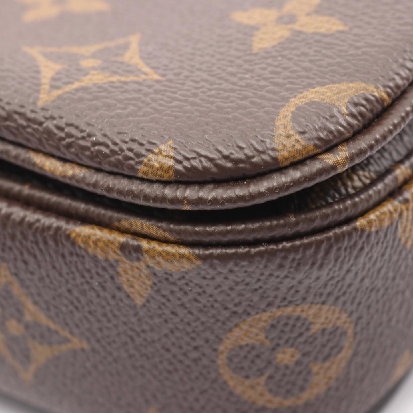 Louis Vuitton Brown Pvc Coated Canvas Leather Handbag Pochette (Pre-Owned)