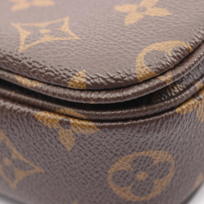 Louis Vuitton Brown Pvc Coated Canvas Leather Handbag Pochette (Pre-Owned)