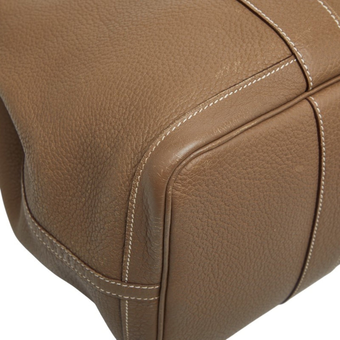 Hermes Beige Etoupe Gray Negonda Leather Handbag Tote Bag (Pre-Owned)