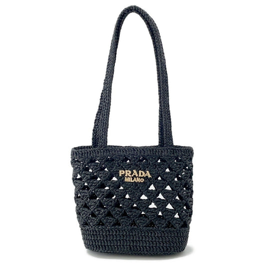 Prada Black Straw Tote Bag (Pre-Owned)