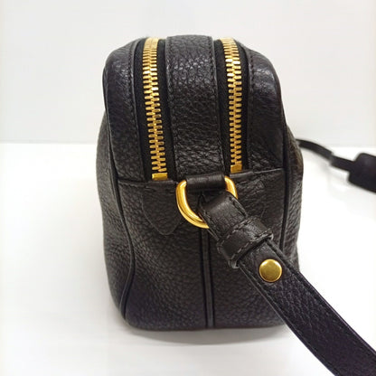 Prada Black Leather Shoulder Bag Sling Bag (Pre-Owned)