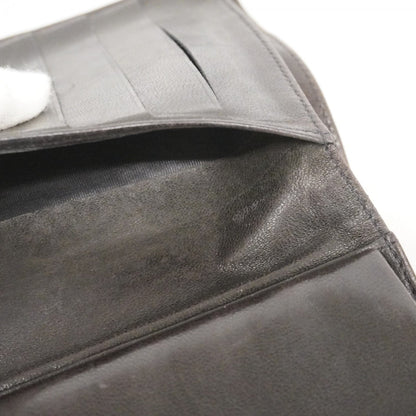 Chanel Black Leather Long Wallet (Bi-Fold) (Pre-Owned)