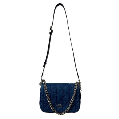 Coach Blue Quilting Shoulder Bag (Pre-Owned)