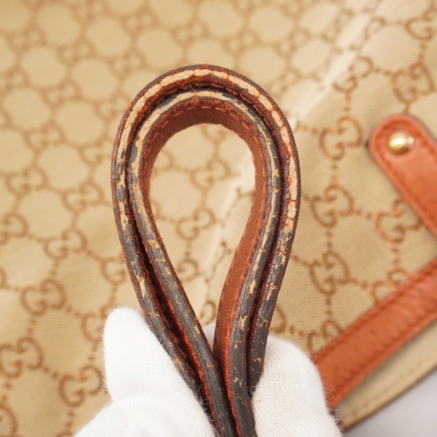 Gucci Brown Canvas Tote Bag (Pre-Owned)