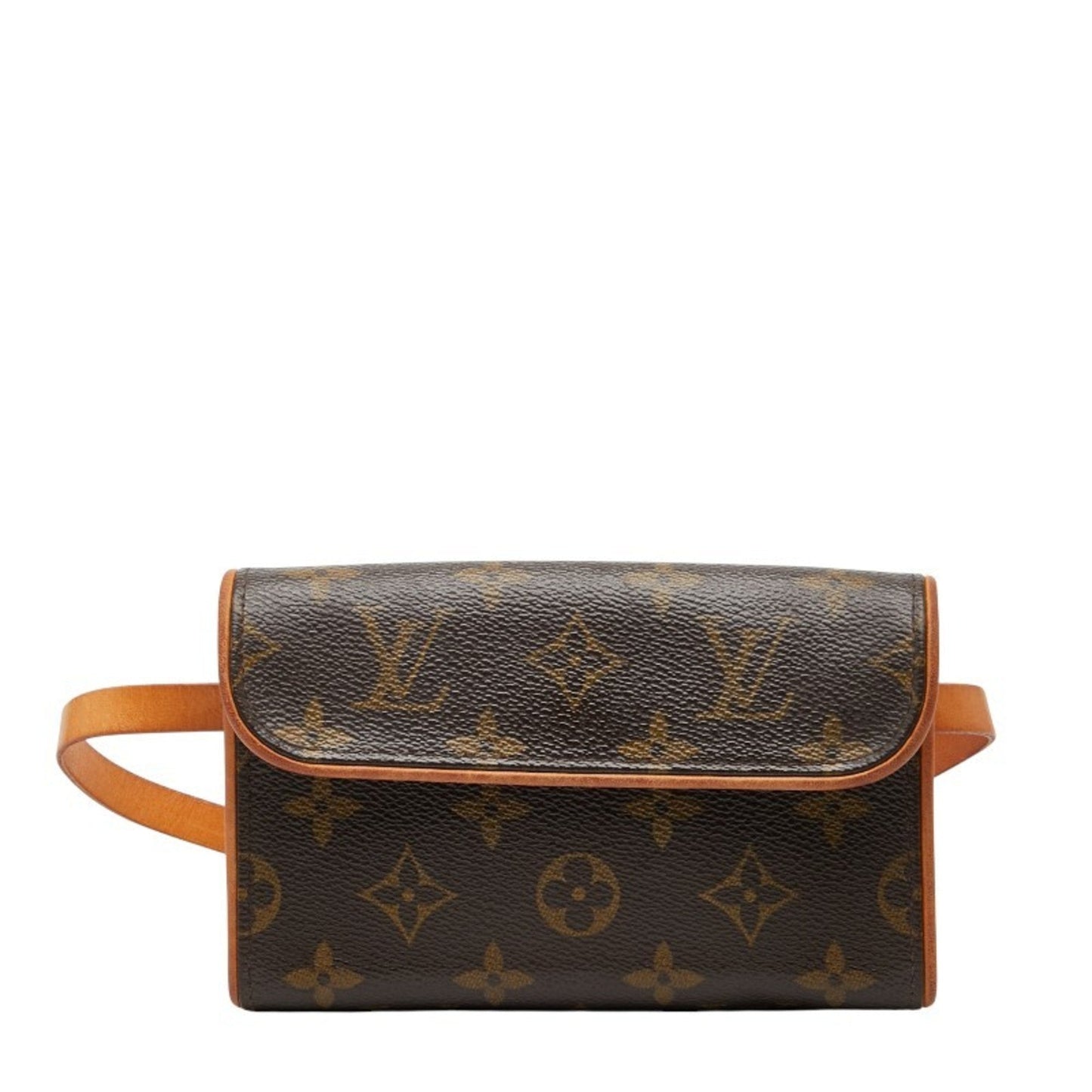 Louis Vuitton Brown Pvc Leather Pochette Sling Bag (Pre-Owned)