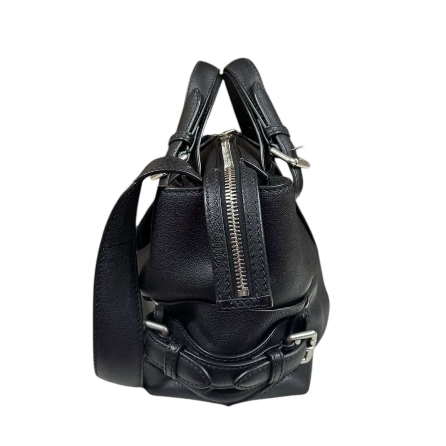 Bottega Veneta Intrecciato Black Intrecciato Shoulder Bag (Pre-Owned)