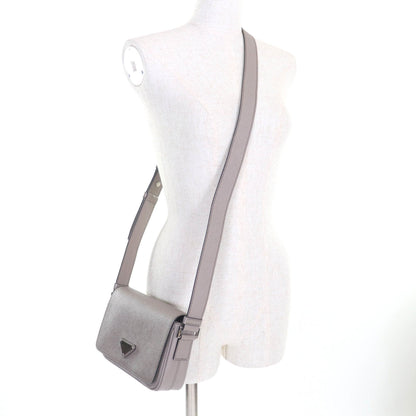 Prada Beige Leather Shoulder Bag (Pre-Owned)