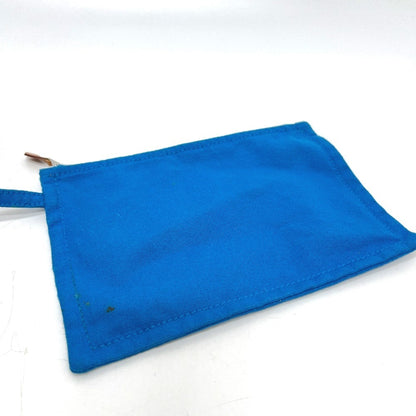 Hermes Blue White Yellow Canvas Handbag Pouch Tote Bag (Pre-Owned)