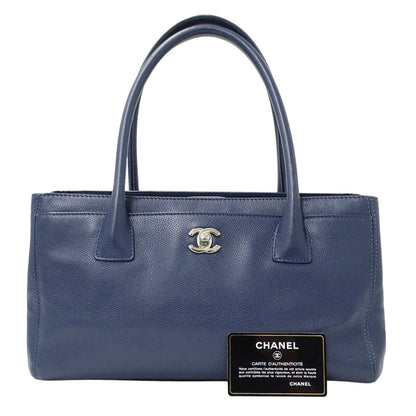 Chanel Blue Leather Tote Bag (Pre-Owned)