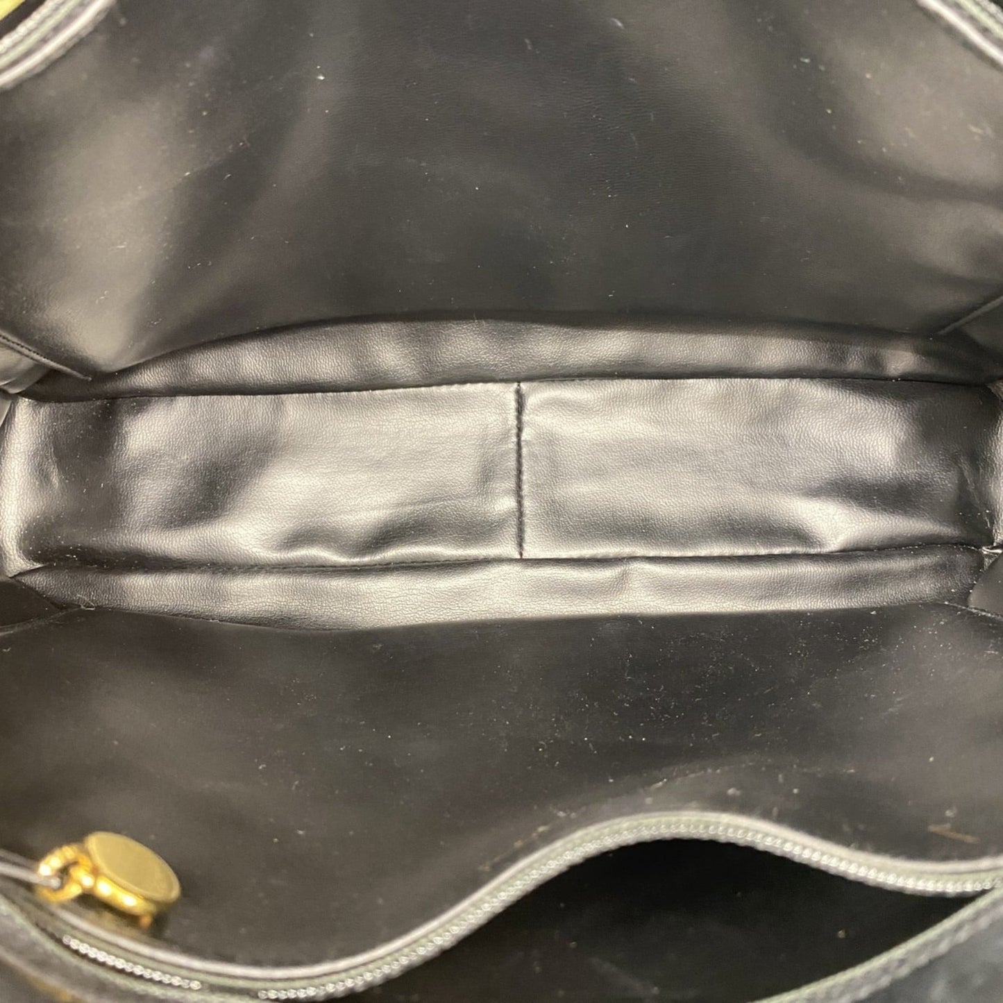 Chanel Black Leather Satin Tote Bag (Pre-Owned)