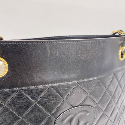 Chanel Black Leather Tote Bag (Pre-Owned)