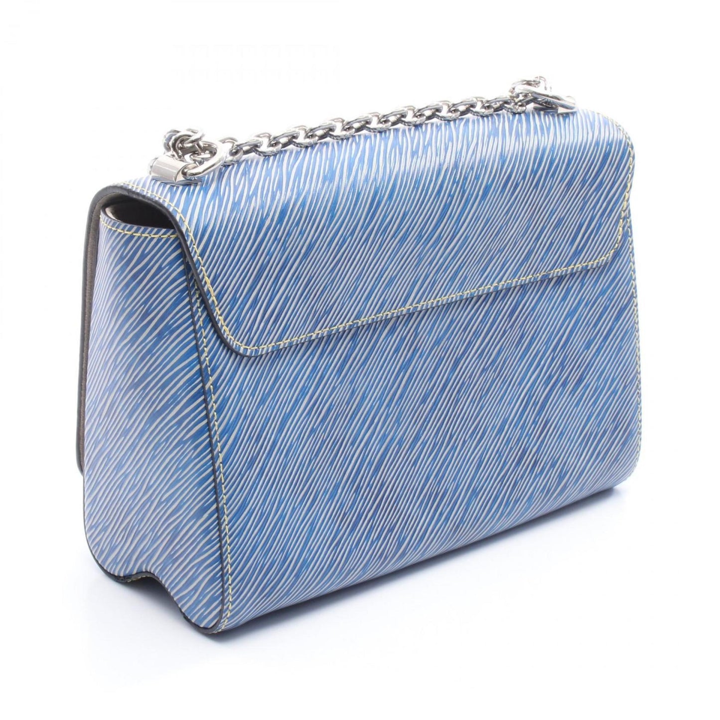 Louis Vuitton Blue White Leather Shoulder Bag (Pre-Owned)