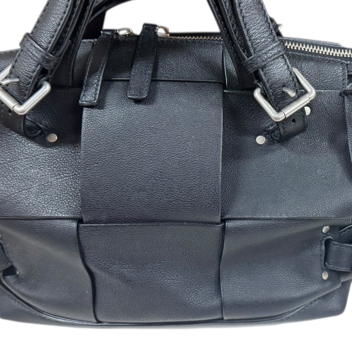 Bottega Veneta Intrecciato Black Intrecciato Shoulder Bag (Pre-Owned)