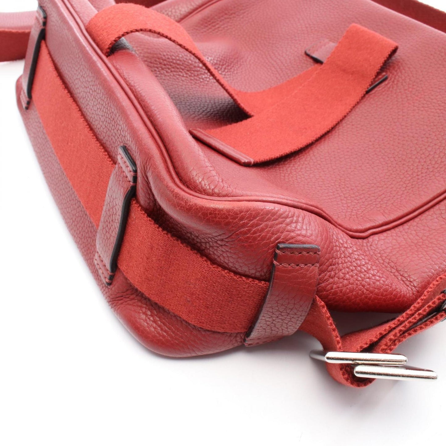 Hermes Red Color Rouge Garance Taurillon Clemence Leather Shoulder Bag (Pre-Owned)