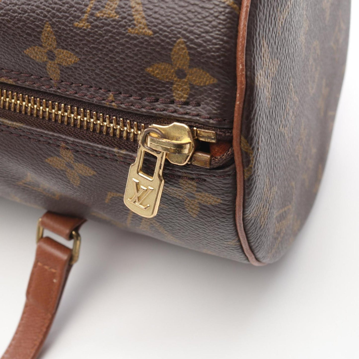 Louis Vuitton Brown Pvc Coated Canvas Leather Handbag (Pre-Owned)