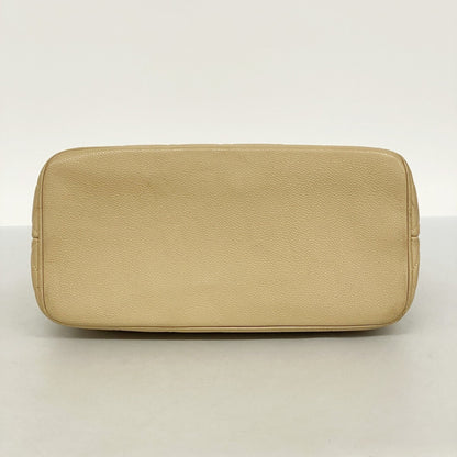 Chanel Beige Grained Calfskin Tote Bag (Pre-Owned)