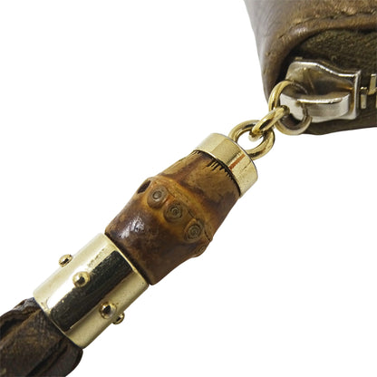 Gucci Bronze Brown Leather Long Wallet (Bi-Fold) (Pre-Owned)