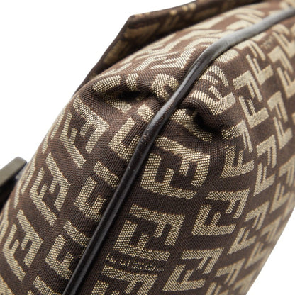 Fendi Brown Canvas Leather Shoulder Bag (Pre-Owned)