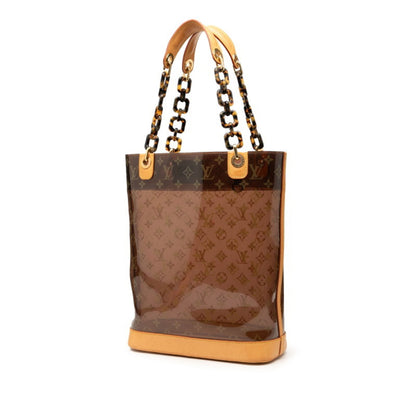 Louis Vuitton Brown Vinyl Leather Tote Bag (Pre-Owned)