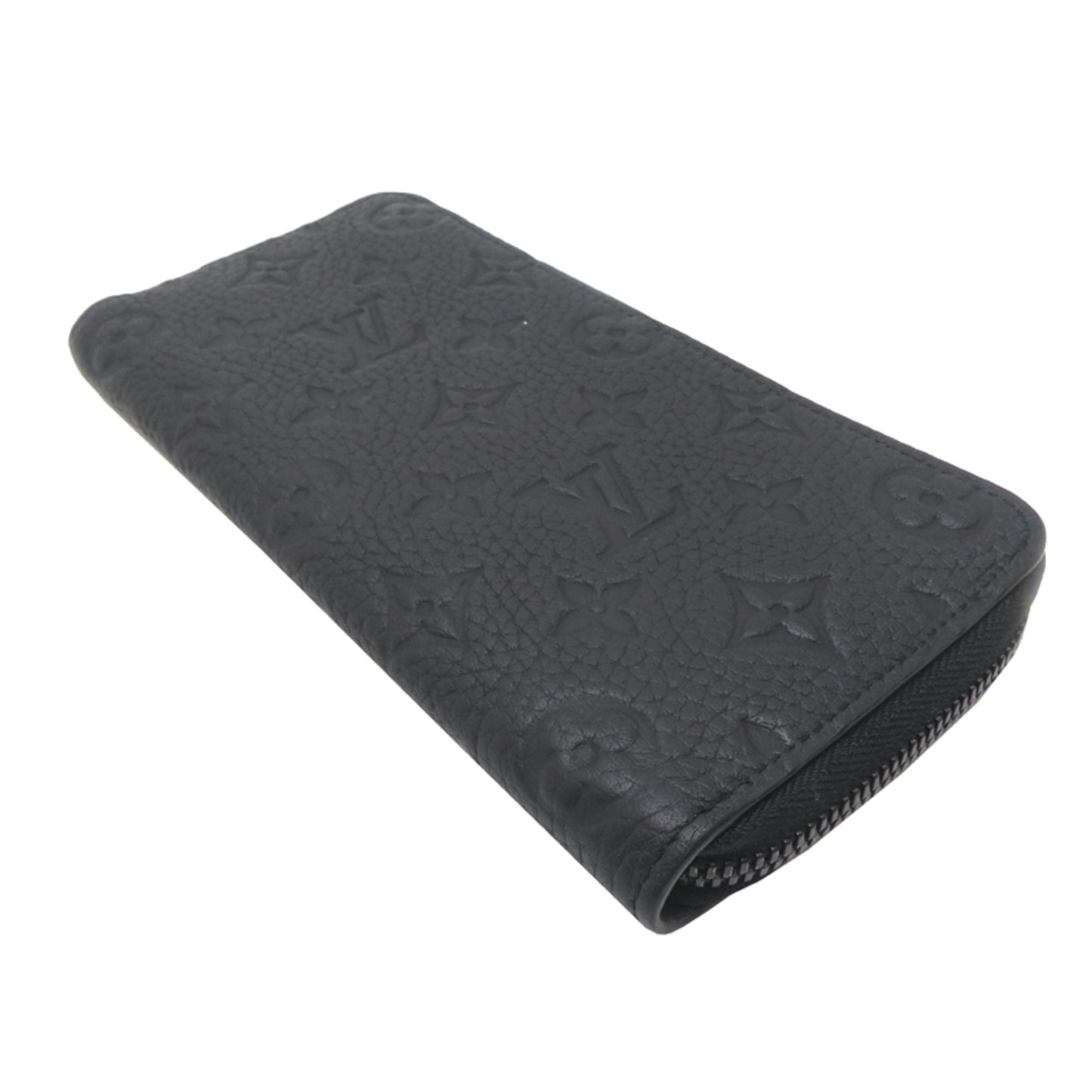 Louis Vuitton Black Leather Long Wallet (Bi-Fold) (Pre-Owned)