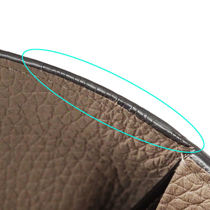 Louis Vuitton Beige Leather Long Wallet (Bi-Fold) (Pre-Owned)