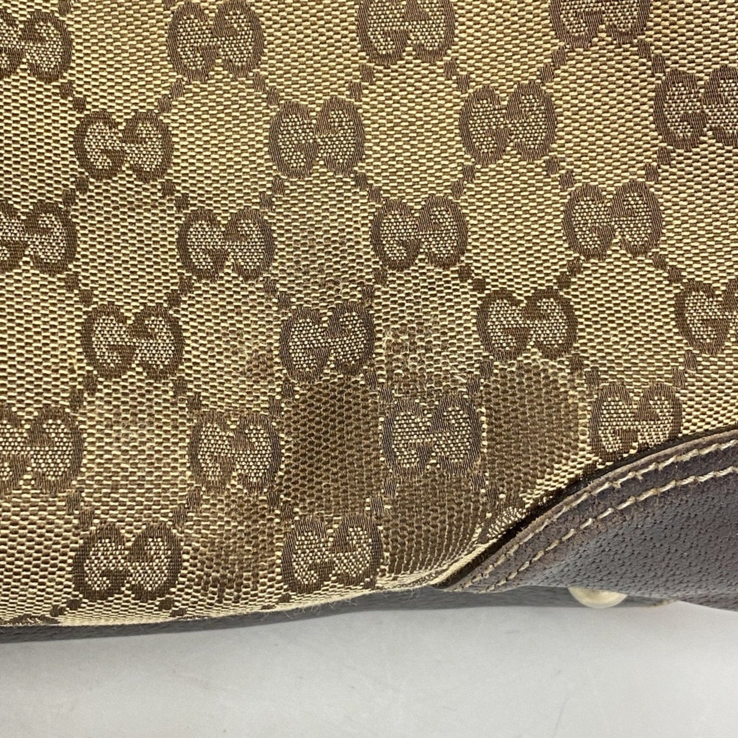 Gucci Brown Canvas Tote Bag (Pre-Owned)
