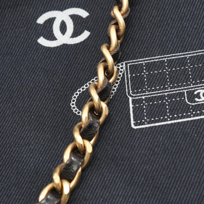 Chanel Black Navy White Canvas Leather Tote Bag (Pre-Owned)