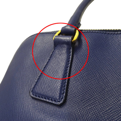 Prada Blue Saffiano Triangle Handbag Shoulder Bag (Pre-Owned)