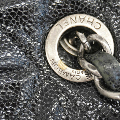 Chanel Black Grained Calfskin Tote Bag (Pre-Owned)