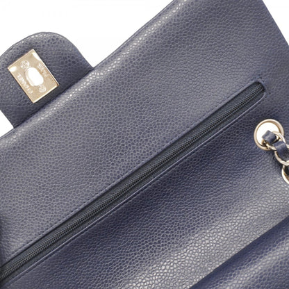 Chanel Navy Grained Calfskin Shoulder Bag (Pre-Owned)