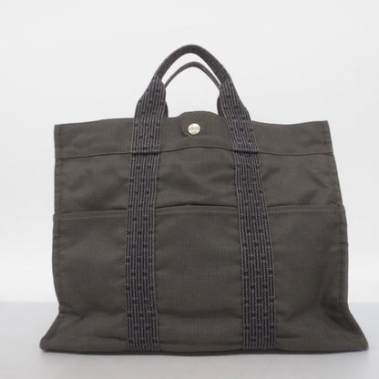 Hermes Gray Canvas Tote Bag (Pre-Owned)