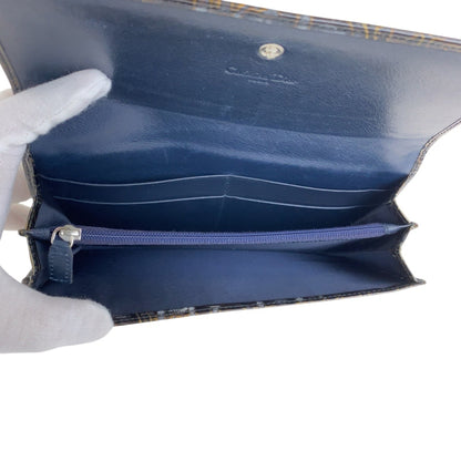 Christian Dior Brown Patent Leather Long Wallet (Bi-Fold) (Pre-Owned)