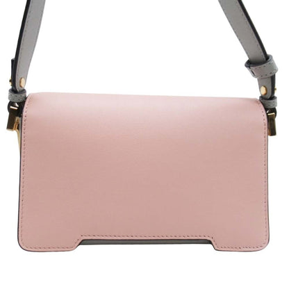 Marni Beige Gray Pink Gold Leather Pochette Shoulder Bag (Pre-Owned)