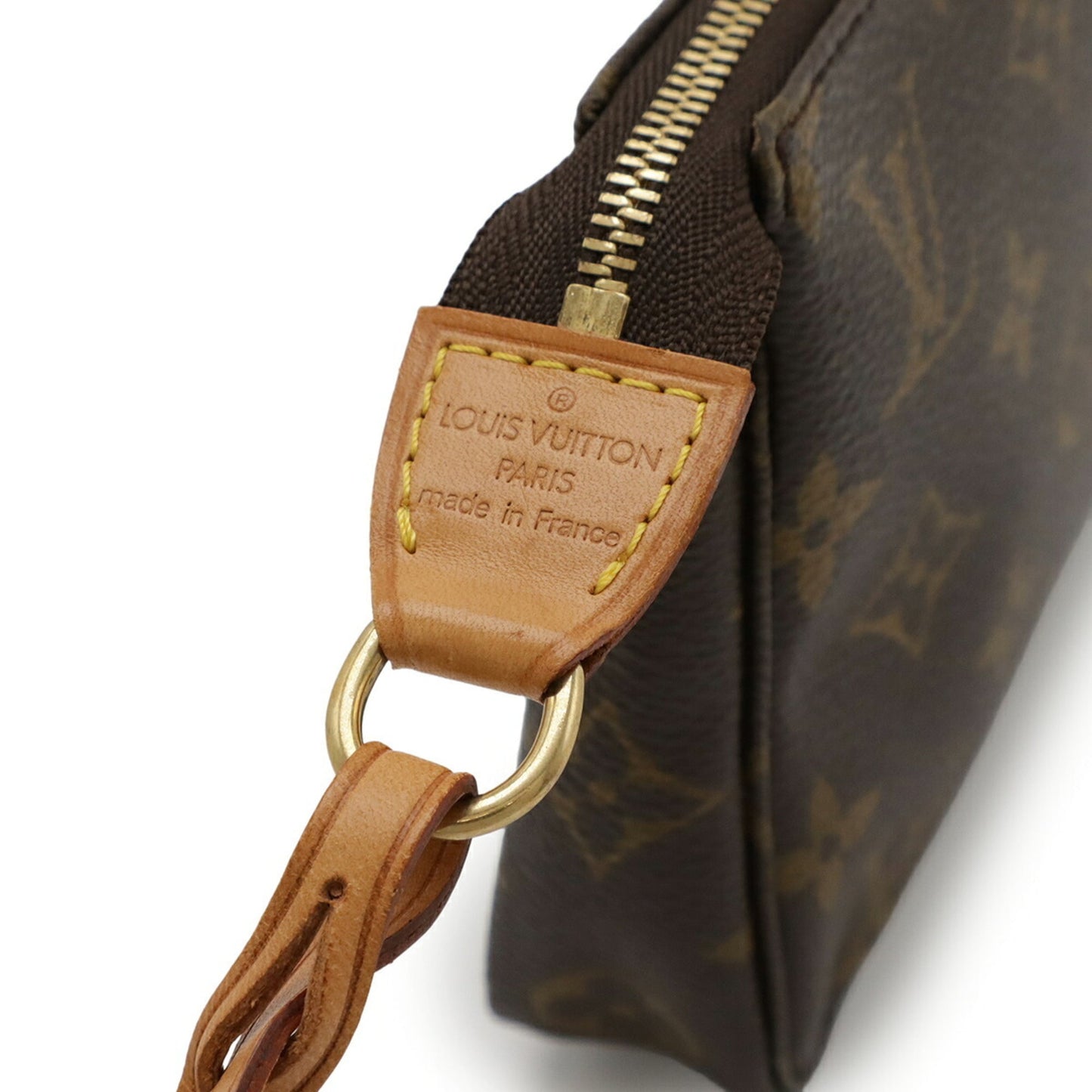 Louis Vuitton Brown Pvc Handbag Pochette Pouch (Pre-Owned)