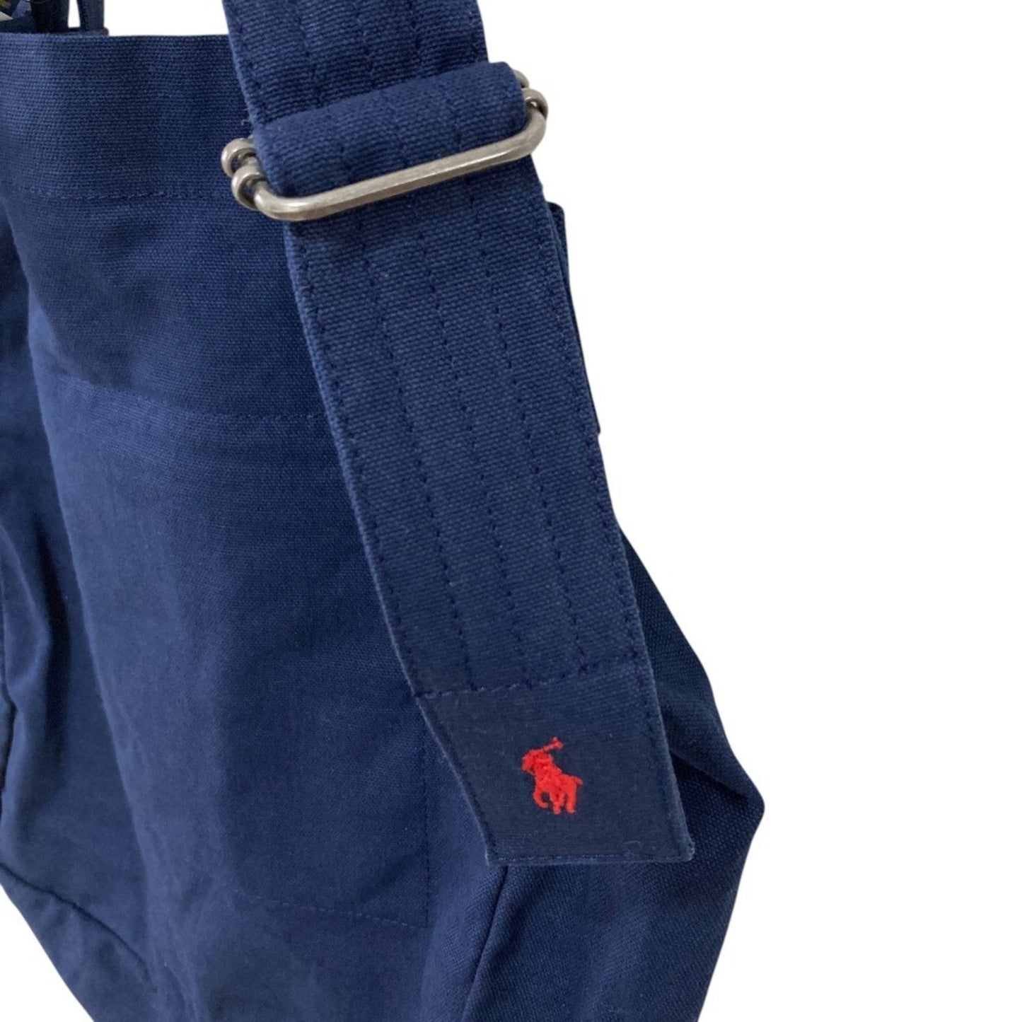 Ralph Lauren Navy Canvas Shoulder Bag Tote Bag (Pre-Owned)