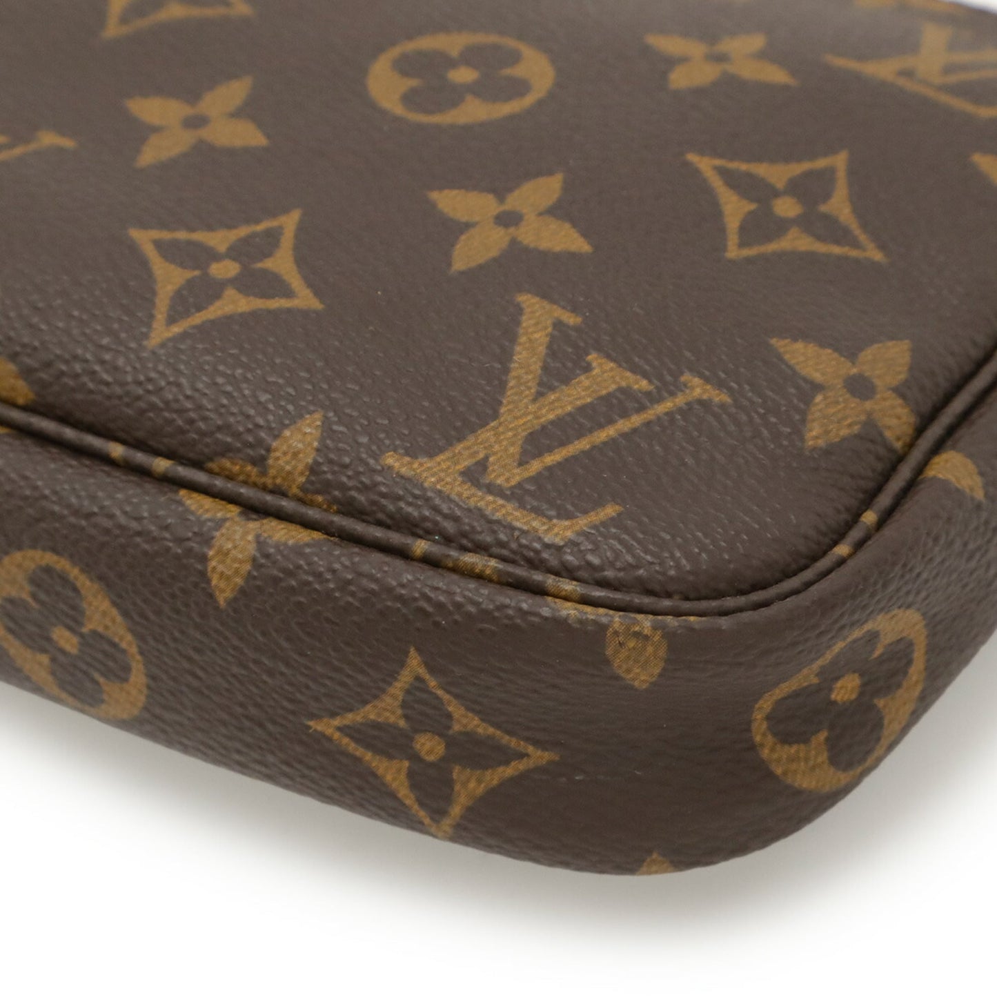 Louis Vuitton Brown Pvc Handbag Pochette Pouch (Pre-Owned)